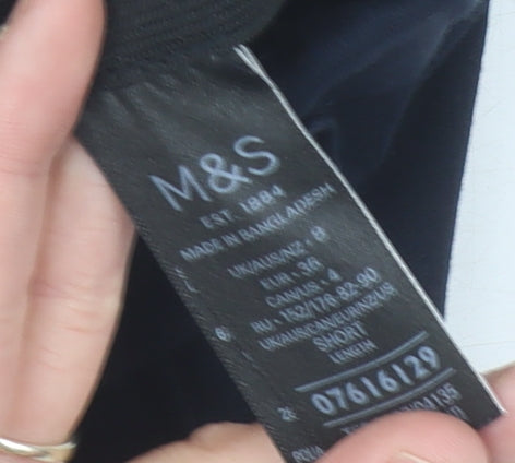 Womens UK Size 8 Marks and Spencer Slim Fit Business Casual Workwear Black Trous