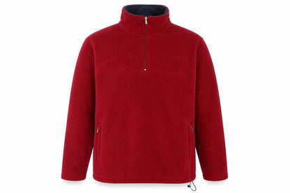 TNX Men’s Red Fleece Sweatshirt Pullover L High Neck Outdoor