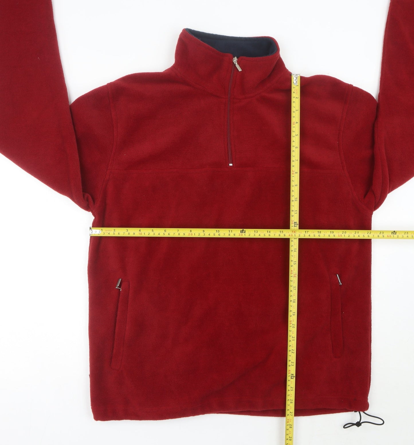 TNX Men’s Red Fleece Sweatshirt Pullover L High Neck Outdoor