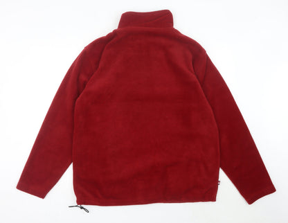TNX Men’s Red Fleece Sweatshirt Pullover L High Neck Outdoor