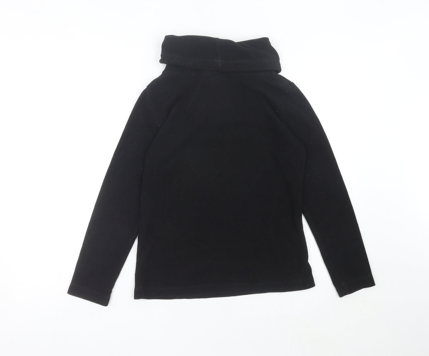 Gelert Women’s Black Fleece Sweatshirt Size UK 8 Roll Neck Long Sleeve