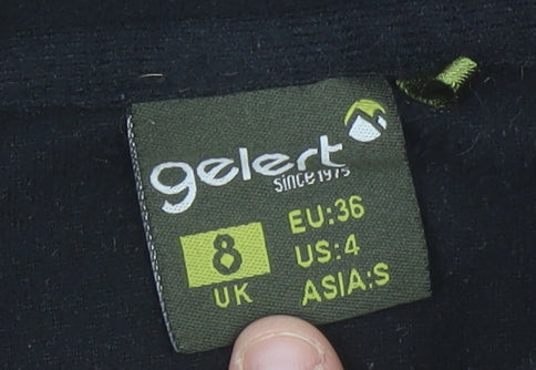 Gelert Women’s Black Fleece Sweatshirt Size UK 8 Roll Neck Long Sleeve