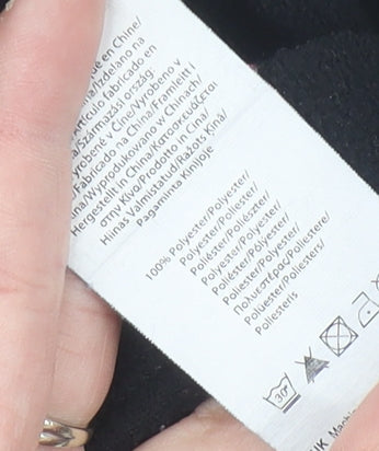 Gelert Women’s Black Fleece Sweatshirt Size UK 8 Roll Neck Long Sleeve