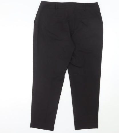 Womens UK Size 14 Dorothy Perkins Regular Fit Dress Pants Black Trousers