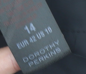 Womens UK Size 14 Dorothy Perkins Regular Fit Dress Pants Black Trousers