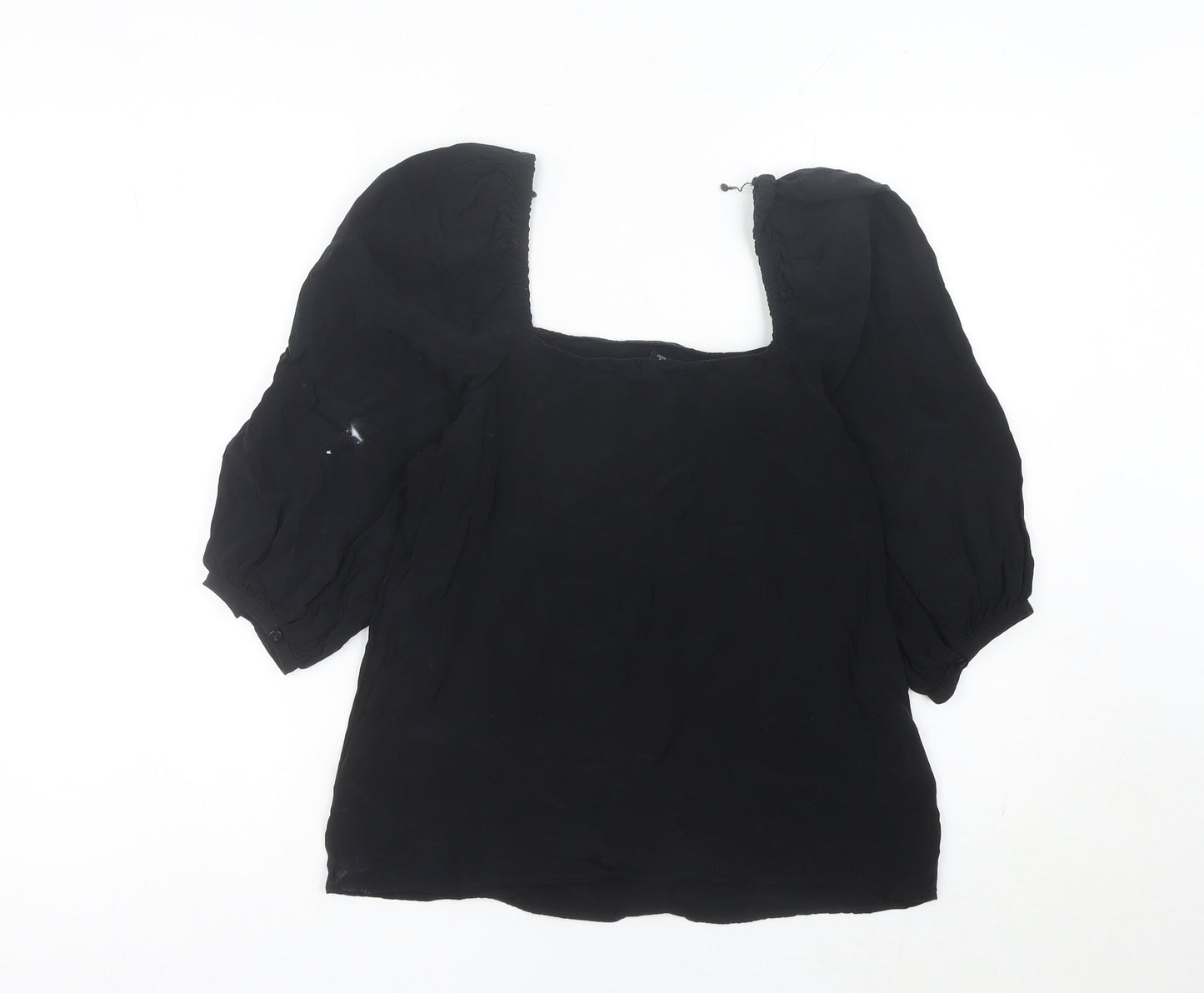 Womens UK Size 10 Whistles Black Tunic Blouse