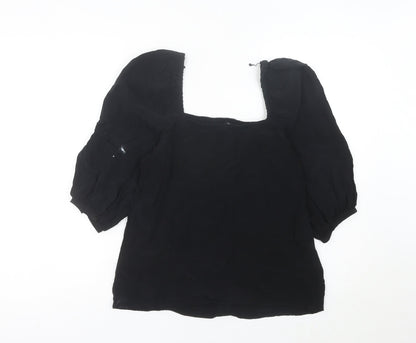 Womens UK Size 10 Whistles Black Tunic Blouse