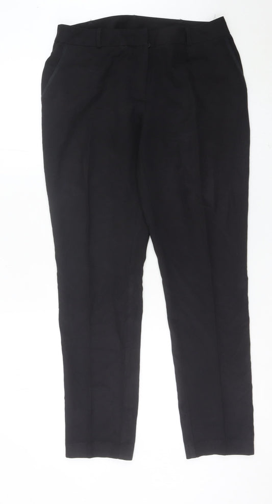 New Look Womens Black Size 12 Straight Leg Dress Pants