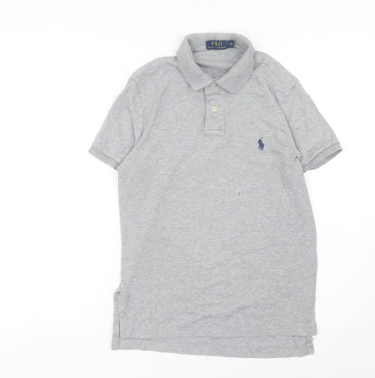 Womens UK Size XS Ralph Lauren Grey Basic Polo