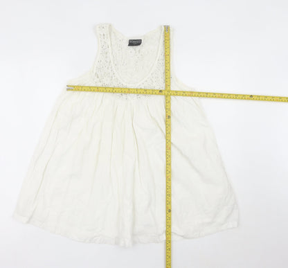 Womens UK Size M Soaked in Luxury White Camisole Tank