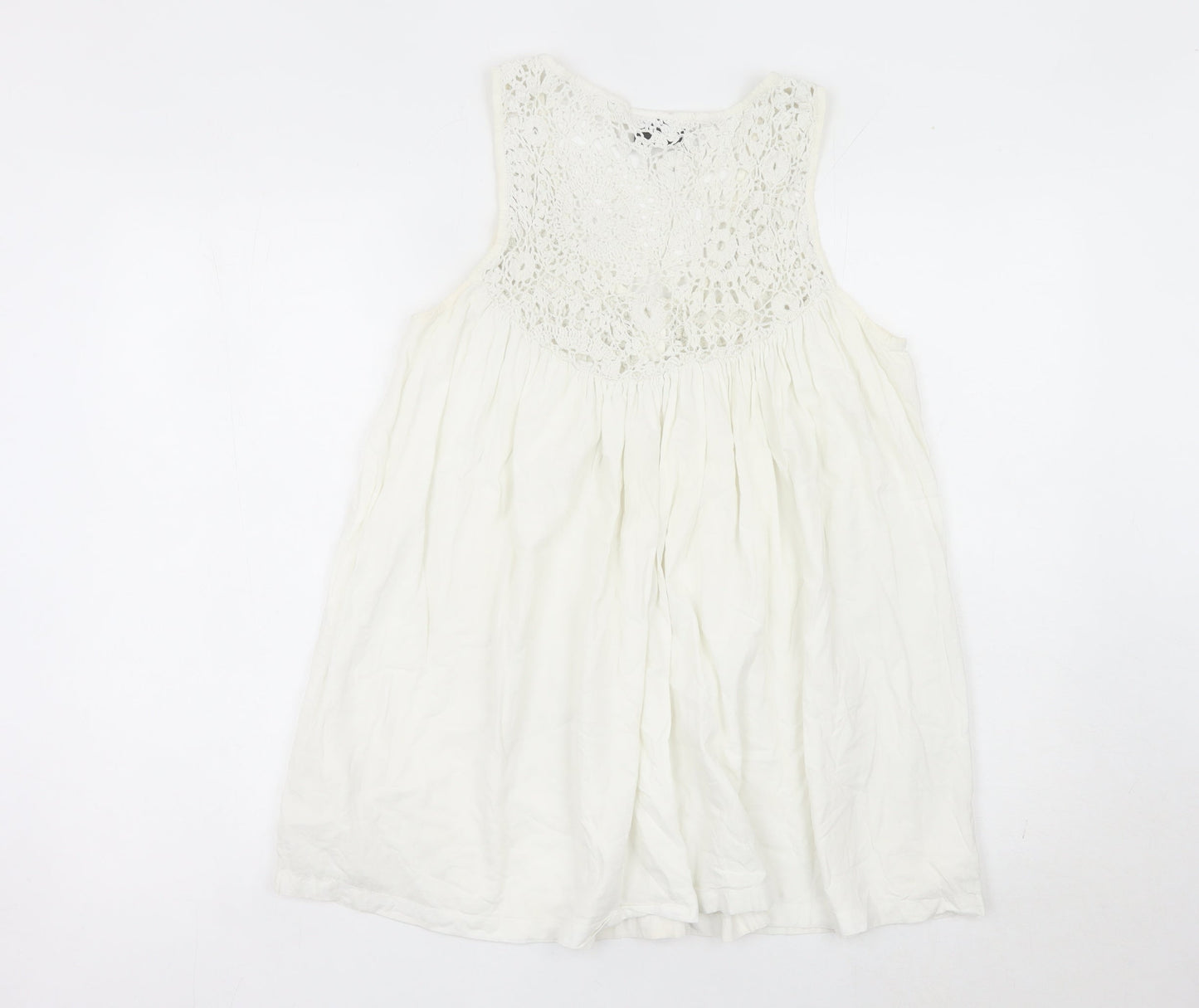 Womens UK Size M Soaked in Luxury White Camisole Tank