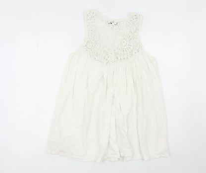 Womens UK Size M Soaked in Luxury White Camisole Tank