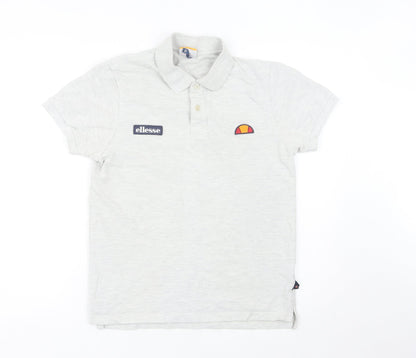 Ellesse Men's Grey XS Classic Polo Shirt Short Sleeve Cotton