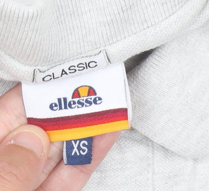 Ellesse Men's Grey XS Classic Polo Shirt Short Sleeve Cotton