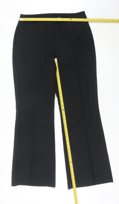 Womens UK Size 12 Marks and Spencer Regular Fit Dress Pants Black Trousers