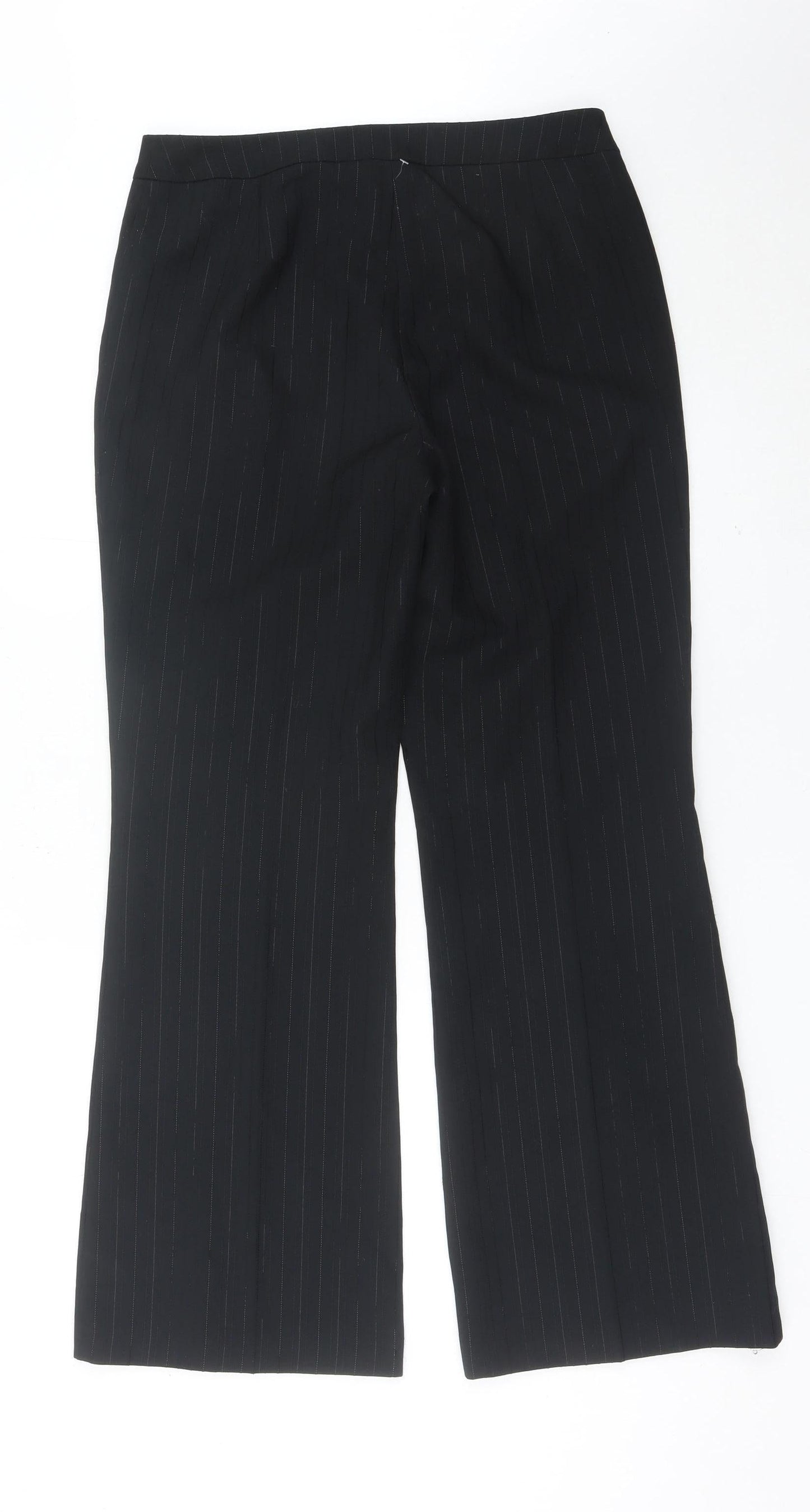 Womens UK Size 12 Marks and Spencer Regular Fit Dress Pants Black Trousers