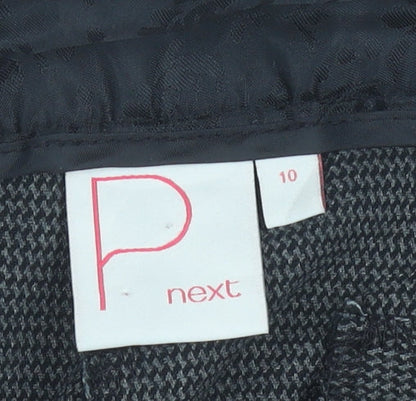 Next Womens Grey Size 10 Dress Pants Straight Leg Trousers