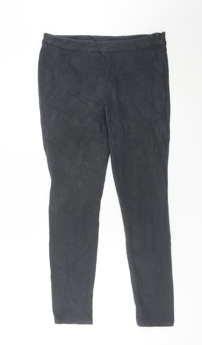 White Stuff Women Black Size 12 Slim Fit Stretch Trousers