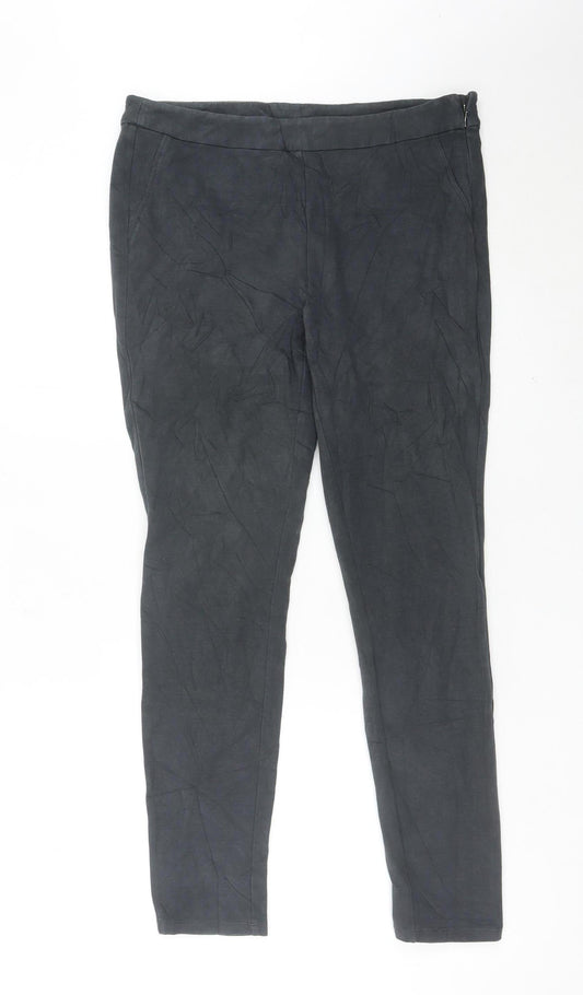 White Stuff Women Black Size 12 Slim Fit Stretch Trousers