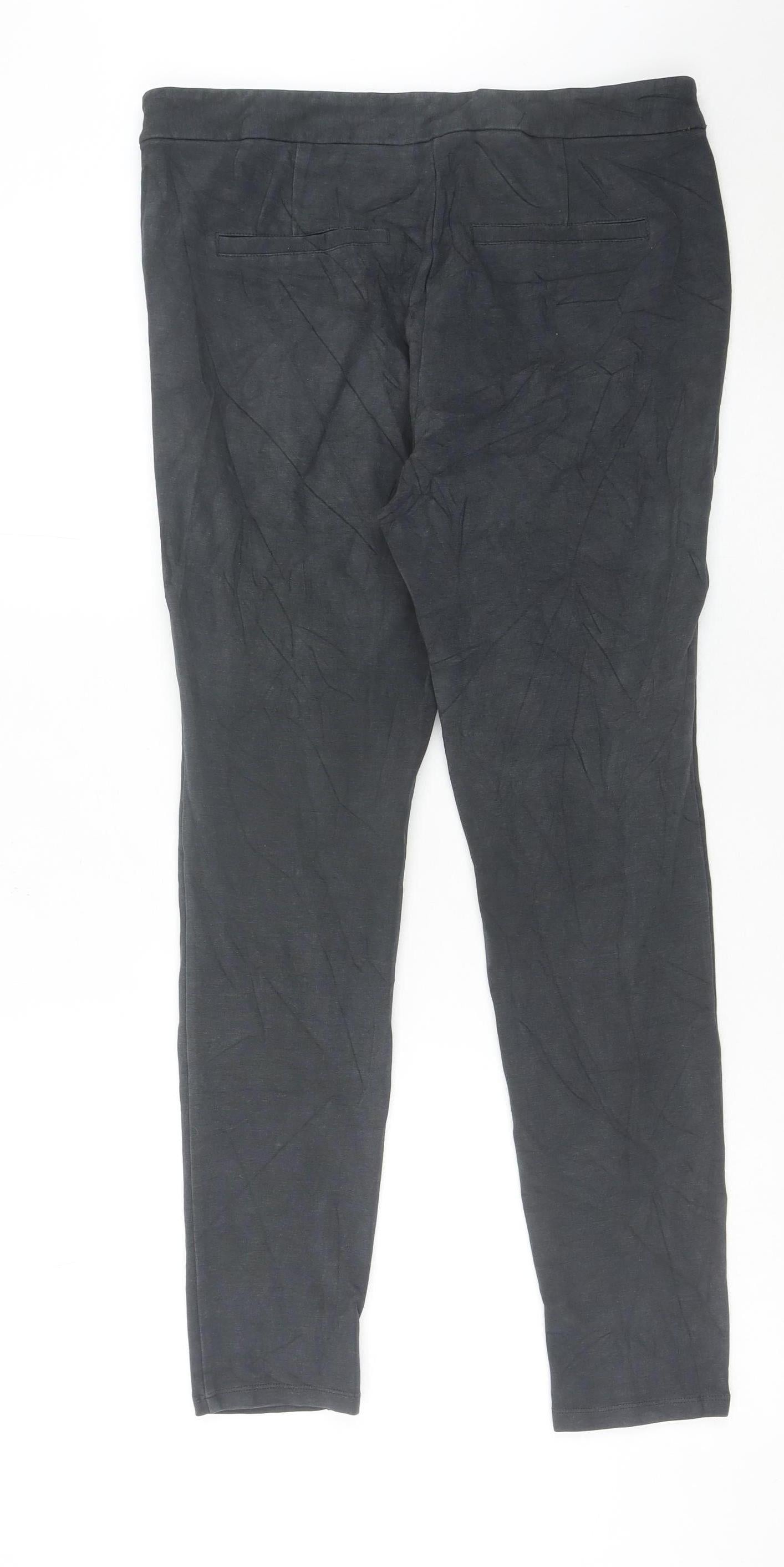 White Stuff Women Black Size 12 Slim Fit Stretch Trousers