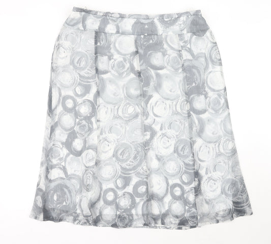 Basler Women’s Grey A-Line Knee Length Skirt Size 18 Polyester