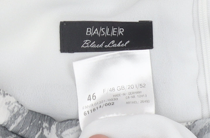 Basler Women’s Grey A-Line Knee Length Skirt Size 18 Polyester