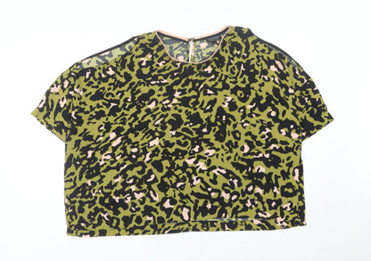 Topshop Women’s Multicoloured Animal Print Blouse Size 14