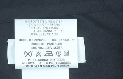 Marks and Spencer Men’s Black 34x29 Pleated Wool Blend Dress Pants