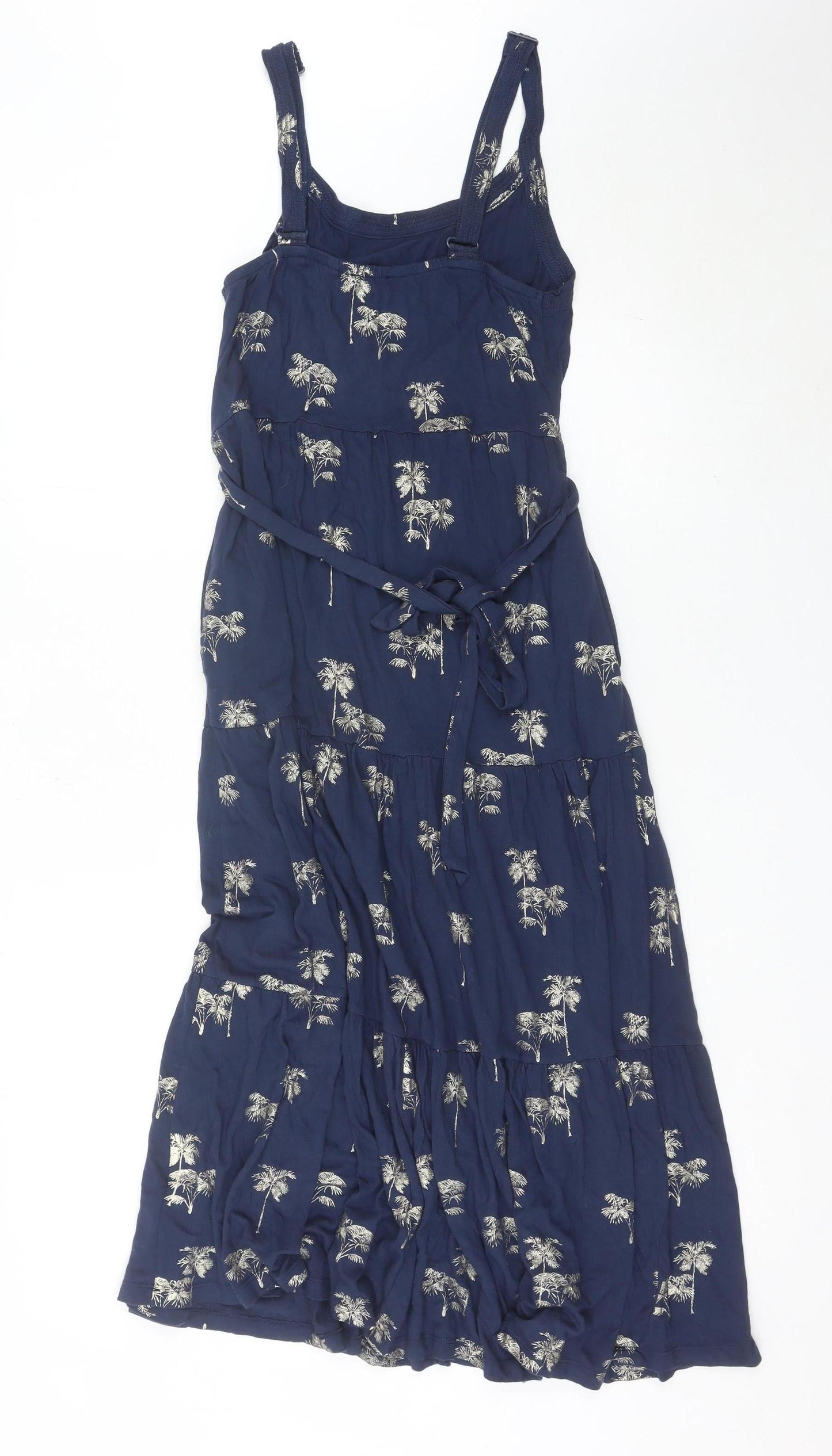 Fat Face Women’s Blue Tropical Print Viscose Midi Maxi Dress Size 8