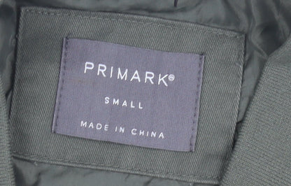 Primark Men’s Green Bomber Jacket Small Casual Zip Up