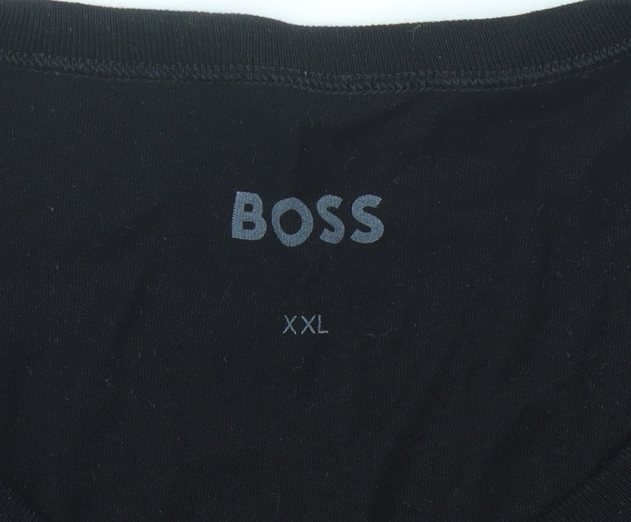Mens UK Size 2XL Boss Black  T-Shirt