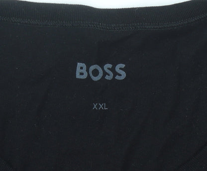 Mens UK Size 2XL Boss Black  T-Shirt