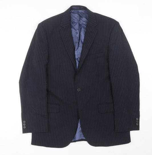 Mens UK Size 40 Pierre Cardin Regular Blue Suit Jacket