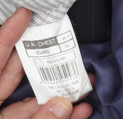 Mens UK Size 40 Pierre Cardin Regular Blue Suit Jacket