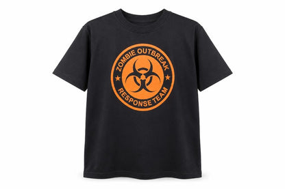 Gildan Boys Black Zombie Outbreak Response Team Graphic T-Shirt L