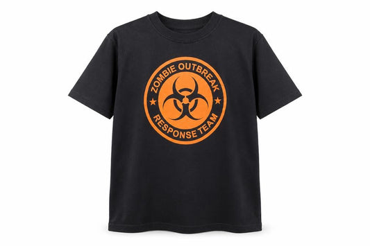 Gildan Boys Black Zombie Outbreak Response Team Graphic T-Shirt L