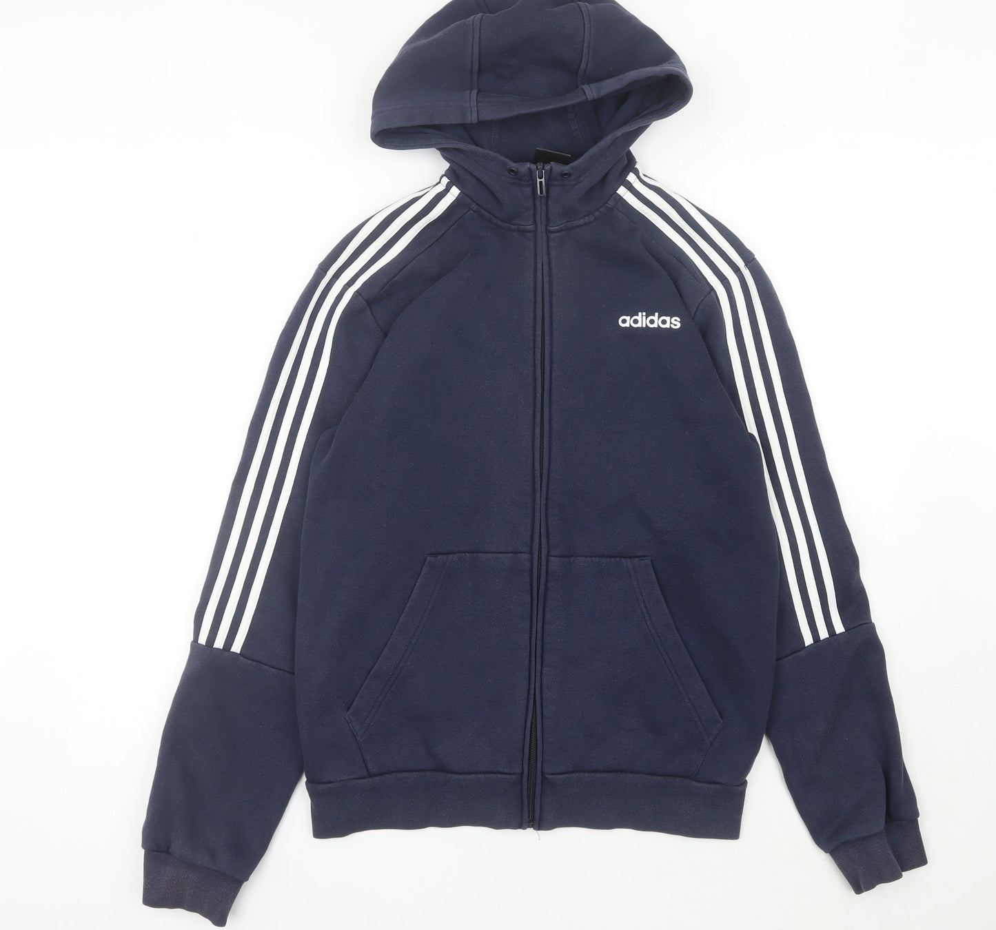 Mens UK Size M adidas Blue Full Zip Hoodie