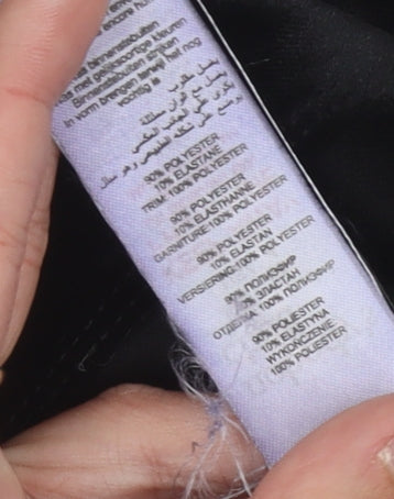 Nobody's Child Womens Black Velvet Bodysuit Size 8 Sleeveless Party Wear