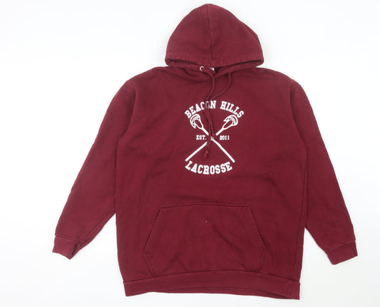 Teen Wolf Beacon Hills Mens Red XL Pullover Hoodie Stilinski 24 Lacrosse