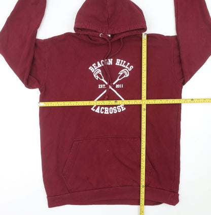 Teen Wolf Beacon Hills Mens Red XL Pullover Hoodie Stilinski 24 Lacrosse