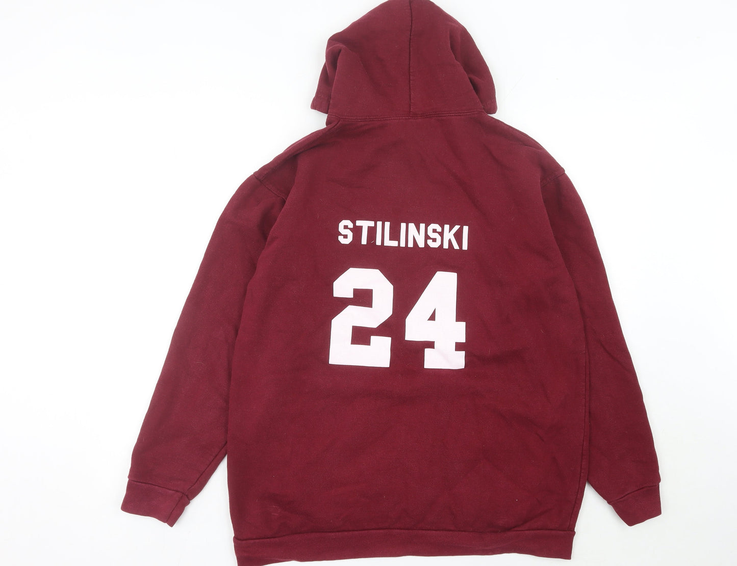 Teen Wolf Beacon Hills Mens Red XL Pullover Hoodie Stilinski 24 Lacrosse