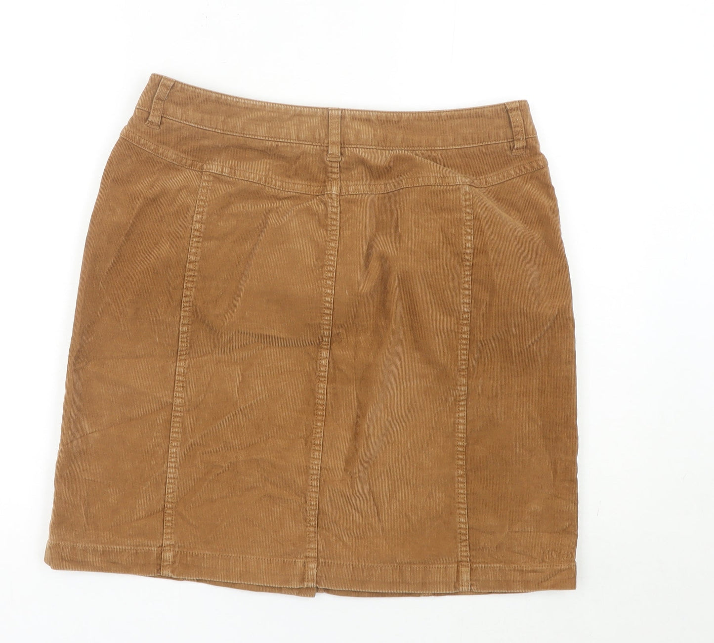 Fat Face Womens Brown Corduroy Pencil Skirt Size 12