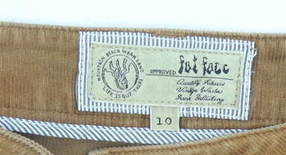 Fat Face Womens Brown Corduroy Pencil Skirt Size 12