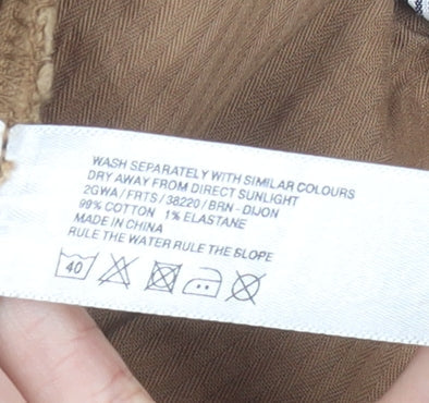 Fat Face Womens Brown Corduroy Pencil Skirt Size 12