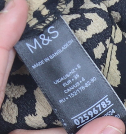 Womens UK Size 8 Marks and Spencer Black Basic Blouse