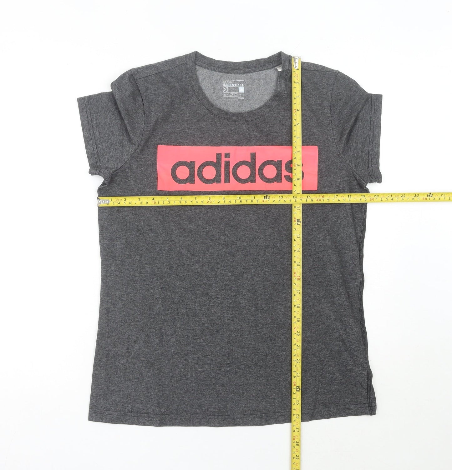 Womens UK Size XL adidas Grey Basic T-Shirt