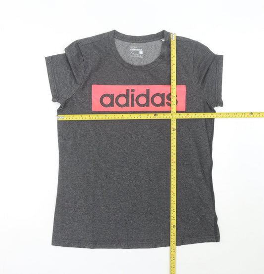 Womens UK Size XL adidas Grey Basic T-Shirt