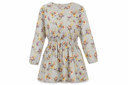 Front view of Jigsaw Junior Teens Multicoloured Floral A-Line Dress, size 10-12