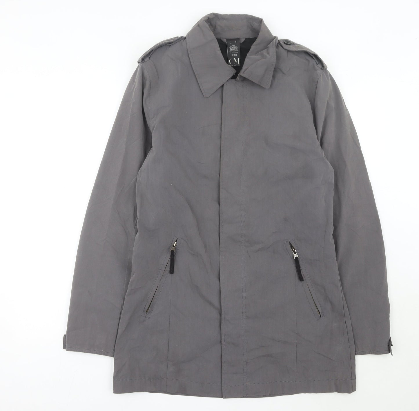 Cold Method Womens Grey Size 12 Mid-Length Cotton Jacket
