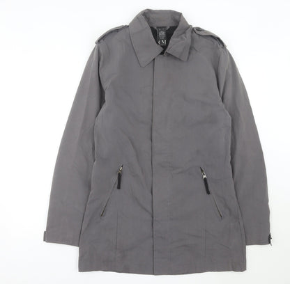 Cold Method Womens Grey Size 12 Mid-Length Cotton Jacket